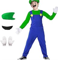 Super Brothers Costume Outfit Kids Mari Luigi