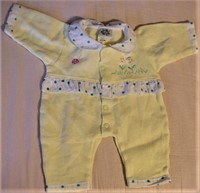CUTIES BY JUDY YELLOW ONE PIECE 3-6 MOS NOS