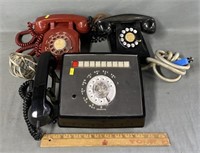 3 Vintage Rotary Phones