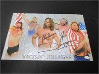 Hacksaw Jim Duggan signed 11x14 photo JSA COA