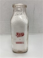 "Hess Dairy" Pint Milk Bottle
