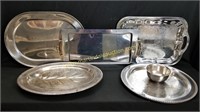 Vintage Silver Plate Lot 3 - Group Of Trays