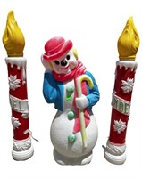 Vintage Frosty the Snowman & Candle Blow Mold