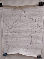 Vintage 1966 Spotted bear ranger district map