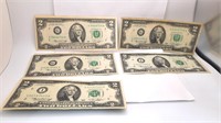 5 - 1976 Two Dollar Notes