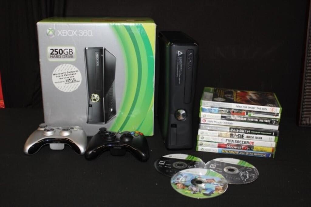 Xbox Game System 250gb Hard Drive w/ games