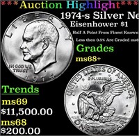 ***Auction Highlight*** 1974-s Silver Eisenhower D