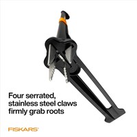 Fiskars 4-Claw Weeder  39 - Black/Orange