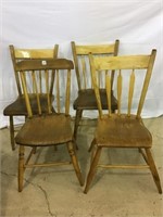 Lot of 4 Various Wood Chairs