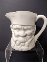 KKS Japanese White Ceramic Toby Mug