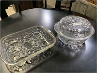 FRUIT EMBOSSED BAKEWARE - ROUND CASSEROLE WITH LID