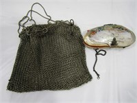 Antique Chain Mail Purse and Shell Change Purse