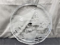 Crystal Etched Plate 14 Inch