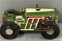 Tin Litho Wind-Up Tractor Toy