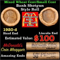 Lincoln Wheat Cent 1c Mixed Roll Orig Brandt McDon