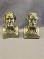 6"X3¾" THOMAS JEFFERSON METAL CAST BOOKENDS