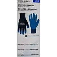 Bbh Work Gloves Latex Foam 10 Pairs Extra Large