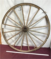 Antique Wood And Metal Wagon Wheel