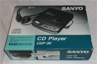 Vintage Sanyo portable CD player.