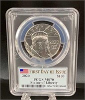 2020 US $100 1oz Platinum Coin MS 70