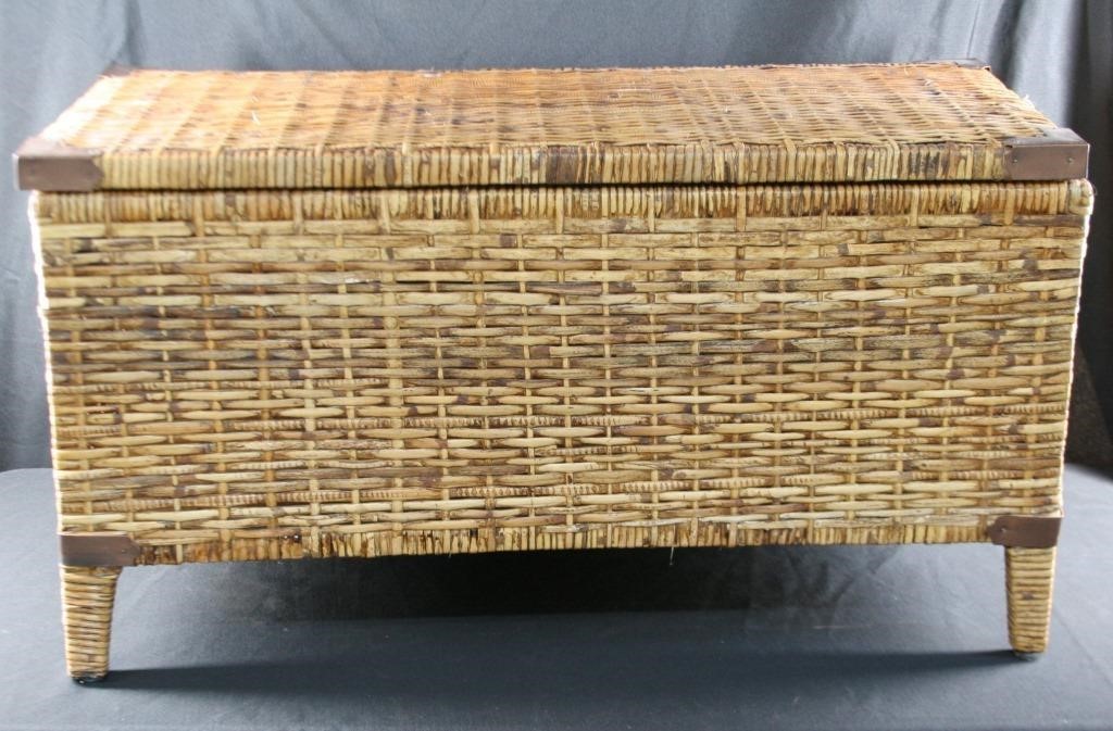 Vintage Wicker Chest 32x16x17