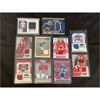 (10) Different Nfl Rookie Cards With Patches
