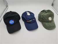 NEW 3 Women's Baseball Caps