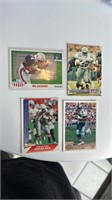 4 Cards Football Lot: Bo Jackson, Emmitt Smith, Ba