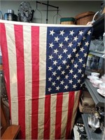 Vintage 50 star cotten flag