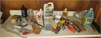 Contents of counter top, oils