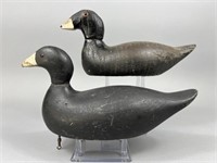 2 Pratt Factory Coot Duck Decoys