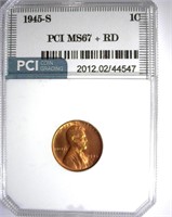 1945-S Cent PCI MS-67+ RD LISTS FOR $900