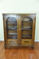 Antique Display Two Door Cabinet with Glass Doors