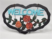 CAST IRON WELCOME SIGN - 10" X 15"