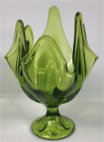 Vintage Viking Green Handkerchief Vase