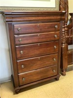 Modern Cherry 5 drawer dresser org hardware