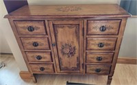 Small Hand Painted Antique Buffet