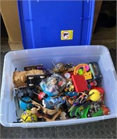 Tote of Various Toys & Pieces