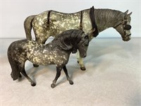 2 Vintage Breyer Dappled Grey Horses