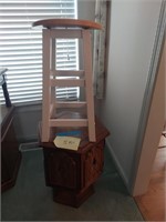 End table and bar stool,