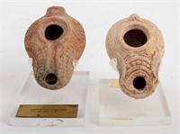 Ancient Samaritan Terracotta Oil Lamps, 2