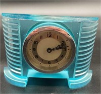 Blue Art Glass Desk Clock