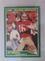 1989 SCORE JOE MONTANA RECORD BREAKER 49ERS