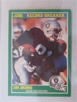 1989 SCORE TIM BROWN RECORD BREAKER