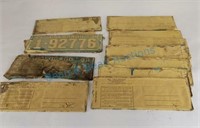 11 unused pairs of 1938 Colorado license plates