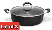 Lot of 3, Starfrit, 7.2Qt / 12" Dutch Oven with Li