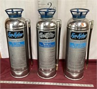 Three Vintage Soda Acid Fire Extinguishers