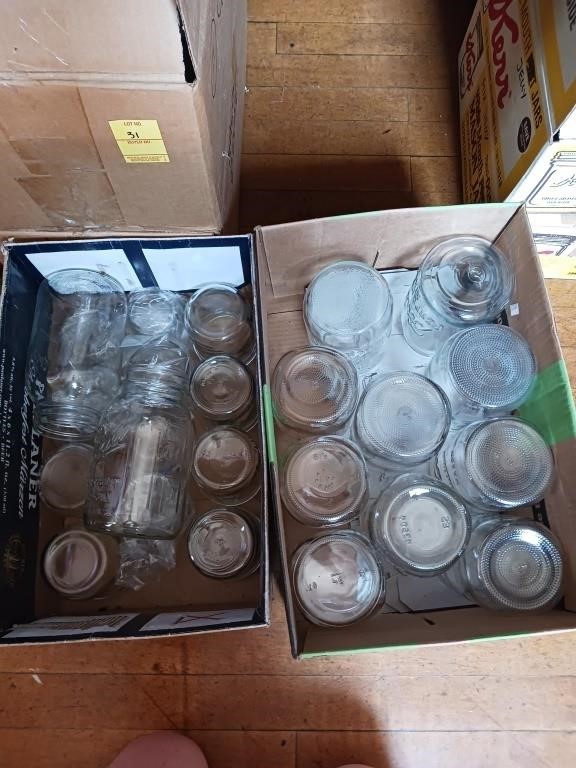 2 BOXES MISC CANNING JARS
