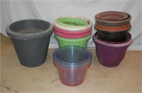 Various Plastic Flower Pots 10"-12"