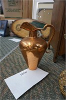 hand-hammered solid copper pitcher